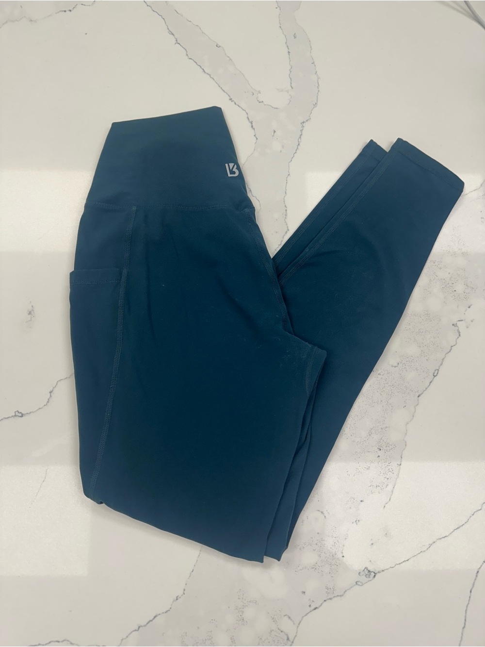 BuffBunny High-Waist Leggings in Teal Blue